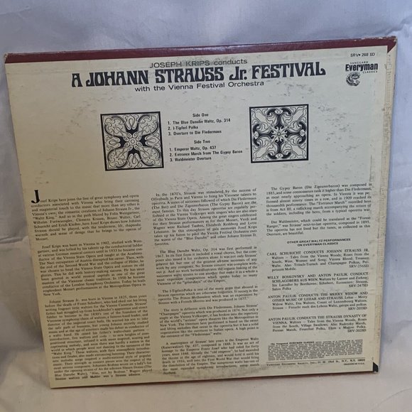 A Strauss Concert (Vinyl, 1963) Vanguard Everyman Classics SRV 268 VG+ LP Record - Picture 3 of 11